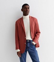 New Look Rust Relaxed Fit Suit Jacket